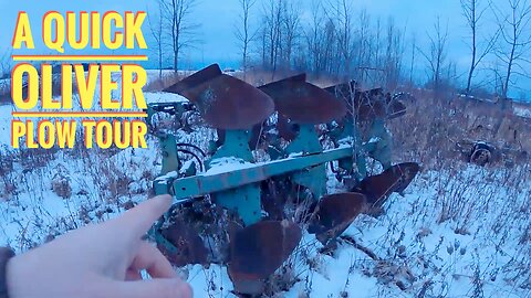 A Quick Little Equipment Tour: A Bunch Of Oliver Plows! A 4 Bottom Rollover Plow?