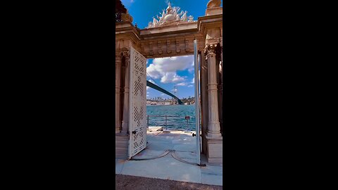 Magnificent view of the Bosphorus from the pier at beylebeyi place Istanbul Turkey