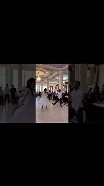 ДЕВУШКА И ПАРЕНЬ ПО КАЙФУ ТАНЦУЕТ НА СВАДЬБЕ