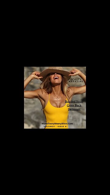 Braided Strap Cross Back Swimsuit