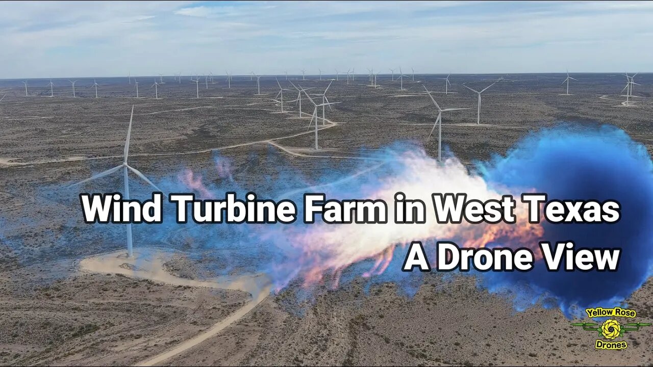 West Texas Wind Turbine Farm - A Drone View #windturbine #windmillfarm #windpower #electricity