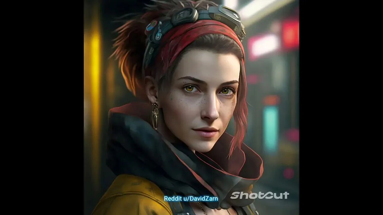 Final Fantasy VII Cyberpunk Style - AI Generated Artwork