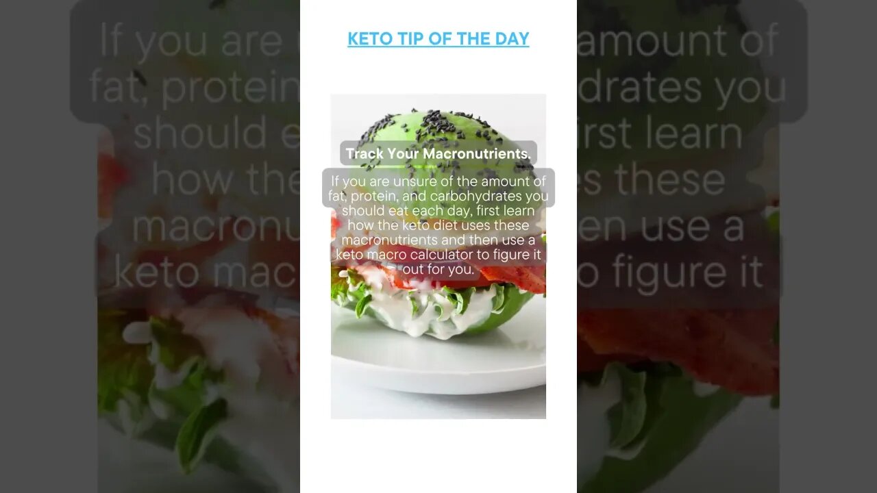 Keto Tip of the Day - Track Your Macronutrients.