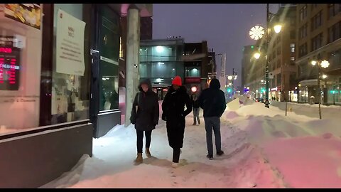 Montréal Downton Winter Midnight January 2023