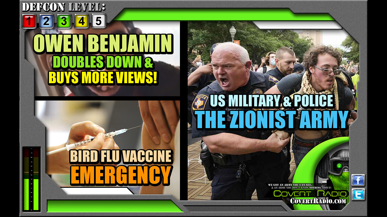 Owen Benjamin BUYS CRAZY amount of VIEWS! Protest USED for NEW ZIONIST LAW! BIRD FLU ON DECK! & MORE