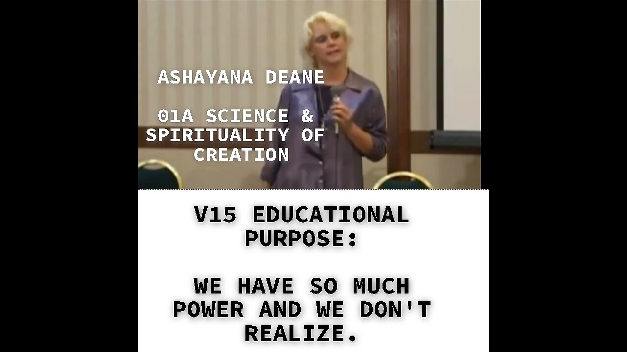 V15 EDUCATIONAL PURPOSE: WE HAVE SO MUCH POWER AND WE DON'T REALIZE.