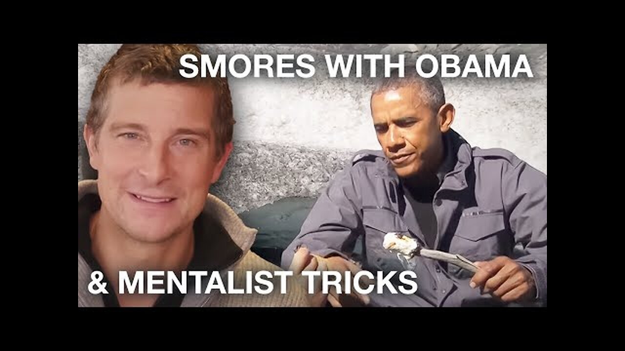 Bear Grylls Eats Smores with President Obama & Meets Mentalist Lior - Best of Bear.mp4