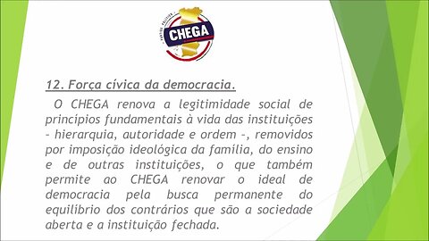 12 O Chega ponto por ponto.