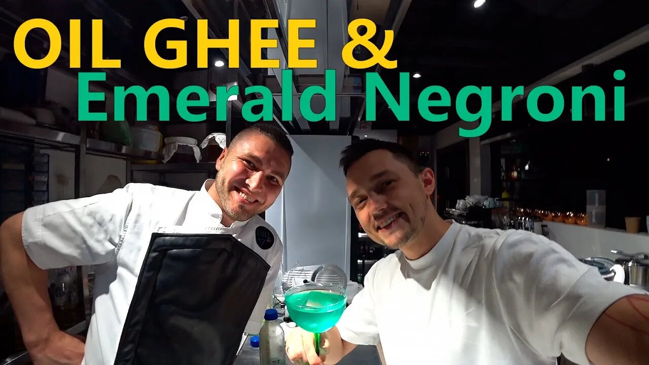 FAT WASH. OIL GHEE & Emerald Negroni by Mr.Tolmach & Nazar Makarov