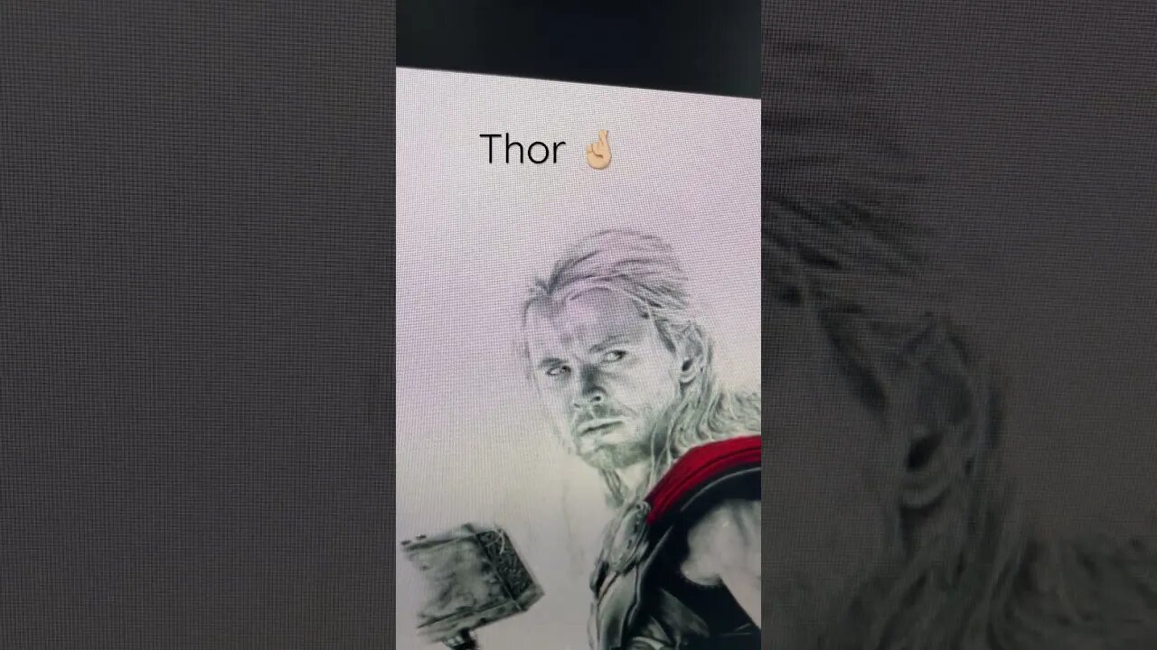 I Want to Draw ✍🏼 and Sketch ✍🏼 Thor Marvel - Shorts Ideas 💡