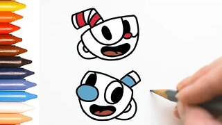 COMO DESENHAR CUPHEAD E MUGMAN FÁCIL - PASSO A PASSO