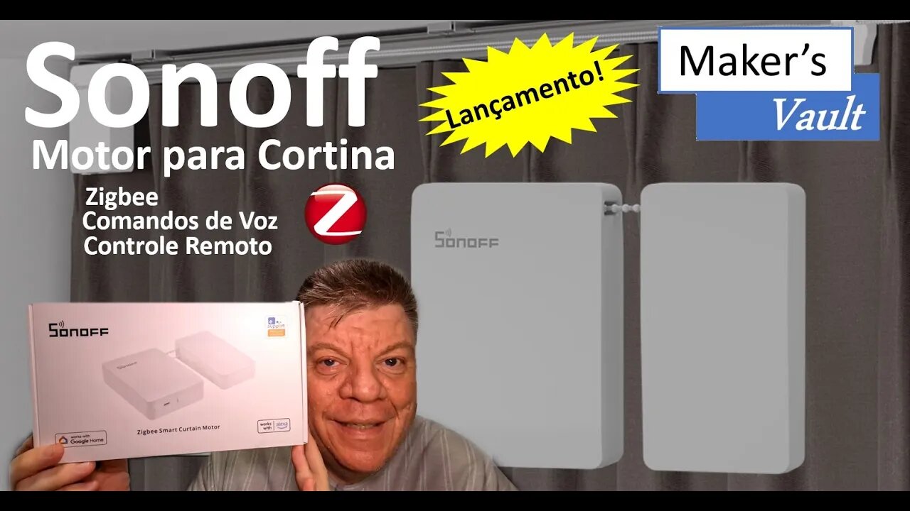 Sonoff Motor Inteligente para automatizar Cortinas Comuns - Use com a Alexa!