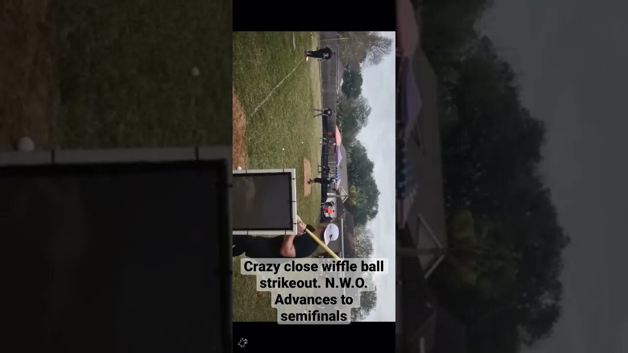 N.W.O. Crazy wiffle ball strikeout to advance #shorts #wiffle #wiffleball #espn #sports #highlights