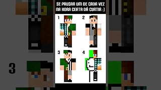 MINECRAFT: PAUSE NA HORA CERTA! #shorts
