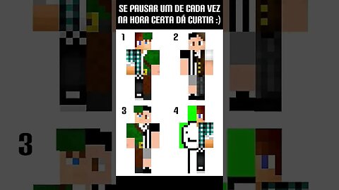 MINECRAFT: PAUSE NA HORA CERTA! #shorts
