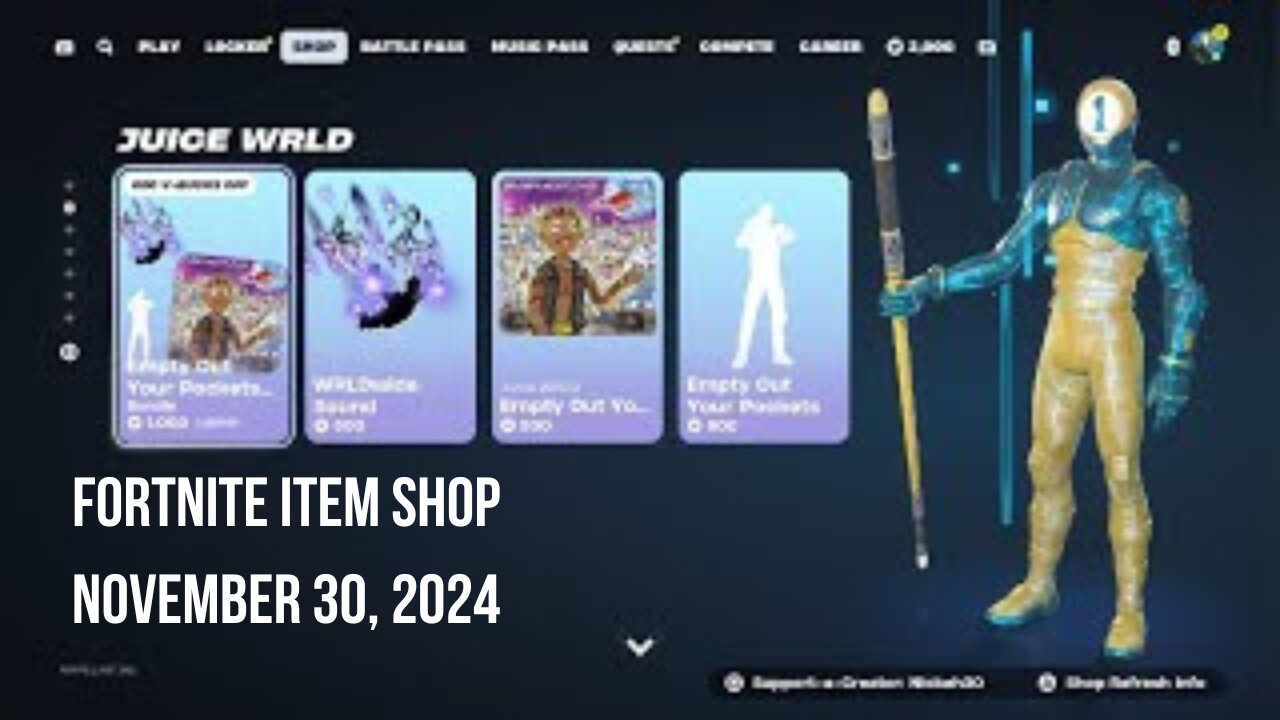 Fortnite Item Shop|November 30, 2024(*New* Empty Out Your Pockets Bundle)