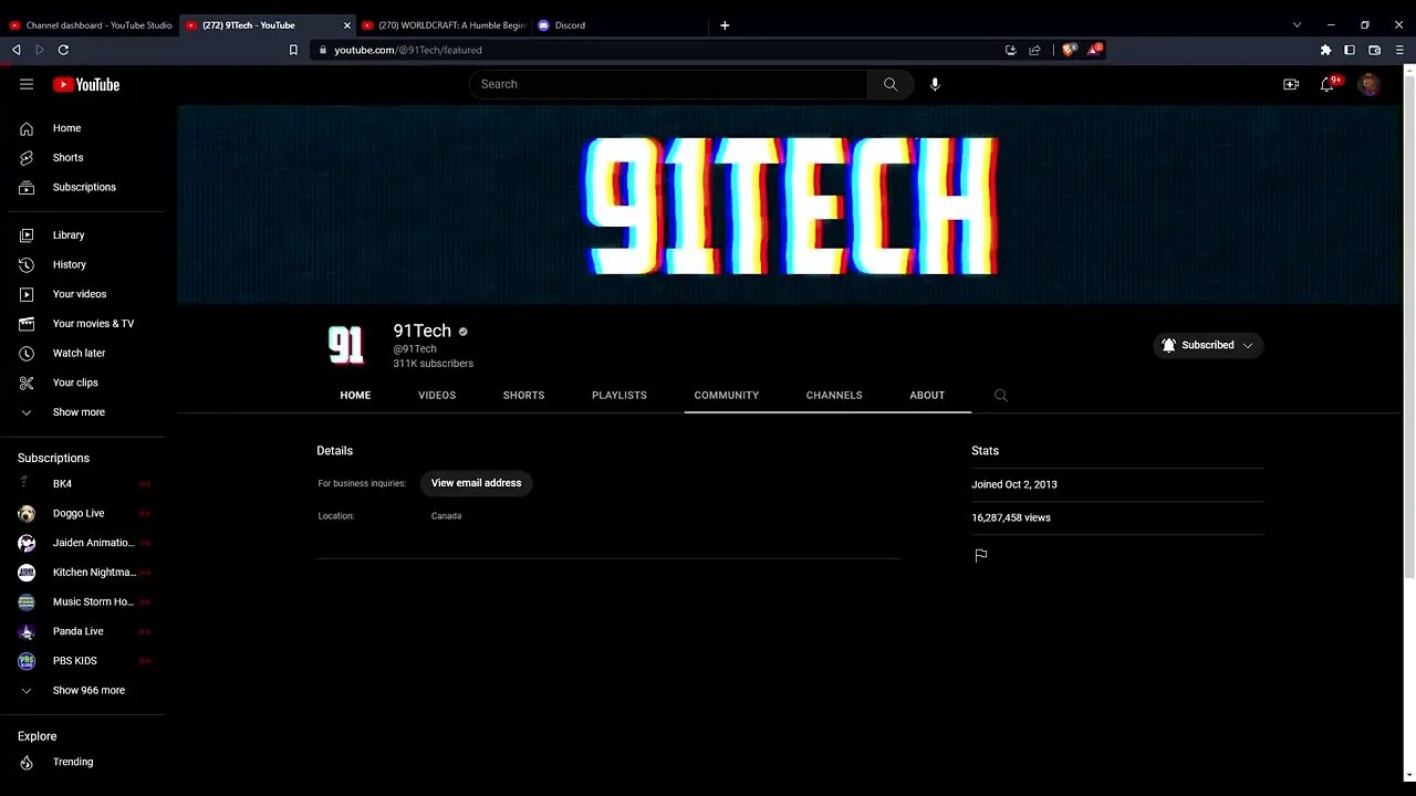 91tech's youtube channel is back