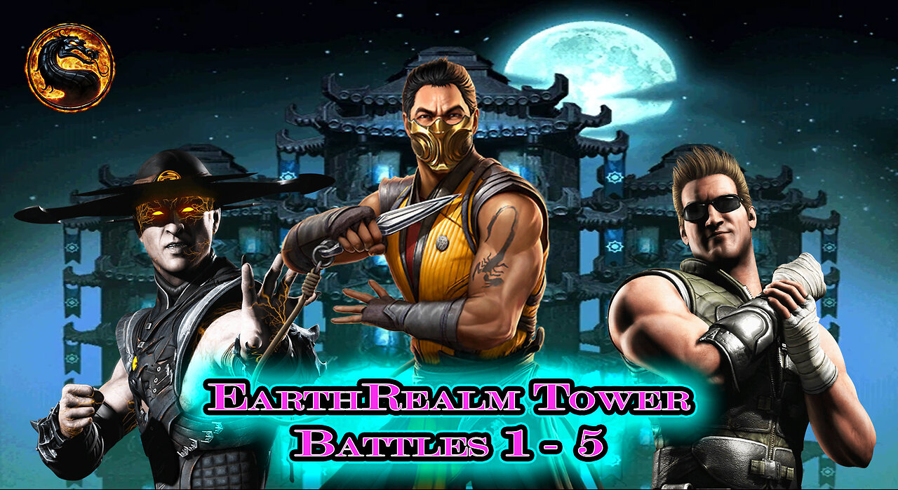 MK Mobile. EarthRealm Tower Battles 1 - 5