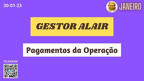 GESTOR ALAIR Pagamentos da Operação