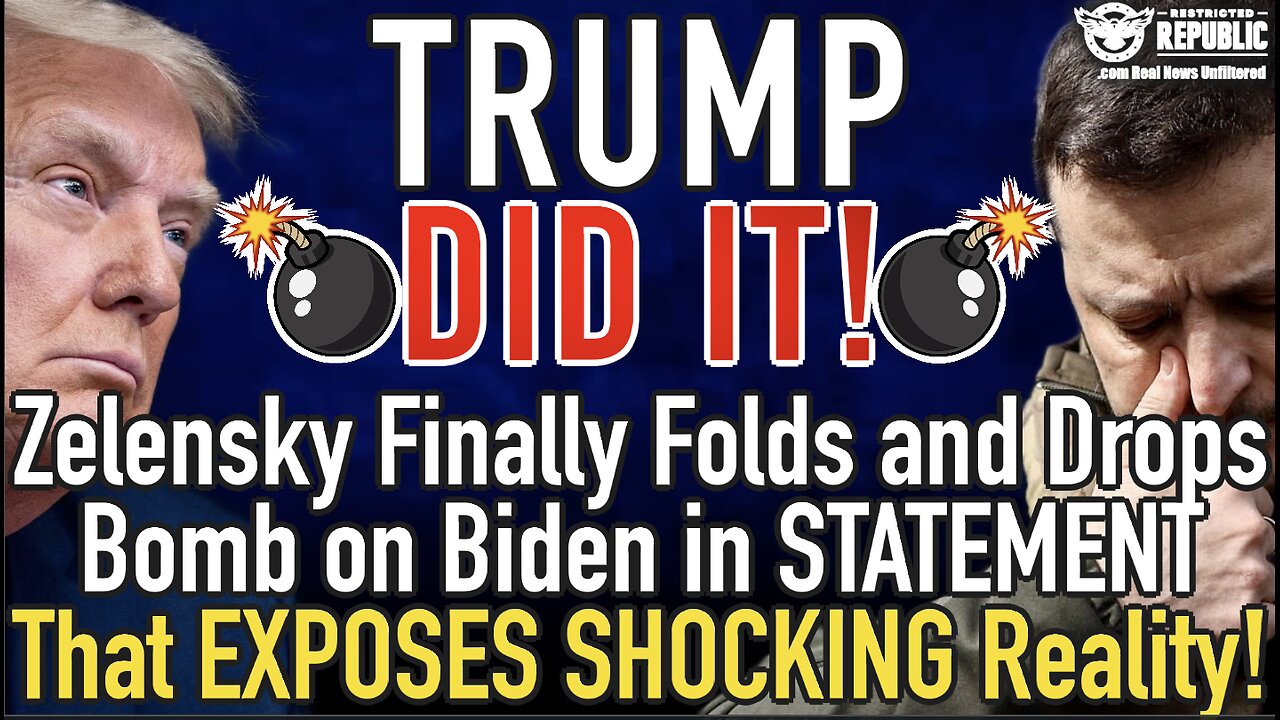 Trump Did It! Zelensky Finally Folds & Drops Bomb on Biden in STATEMENT That EXPOSES SHOCKING Claim!