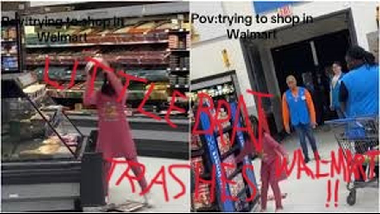 Ornery Brat TRASHES a Wal-Mart: Where Are Her Parents?