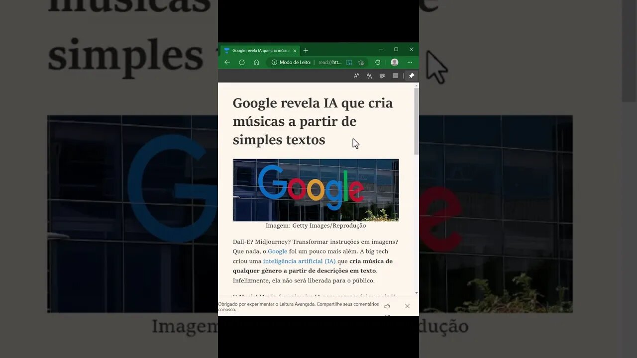 O INCRÍVEL Modo leitura do Microsoft Edge