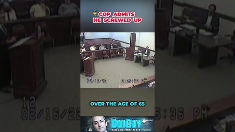 Cop ADMITS he make a MISTAKE