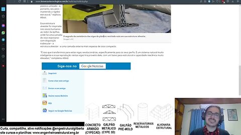 Sobre a viga de plástico superando concreto e aço Eng Estrutural