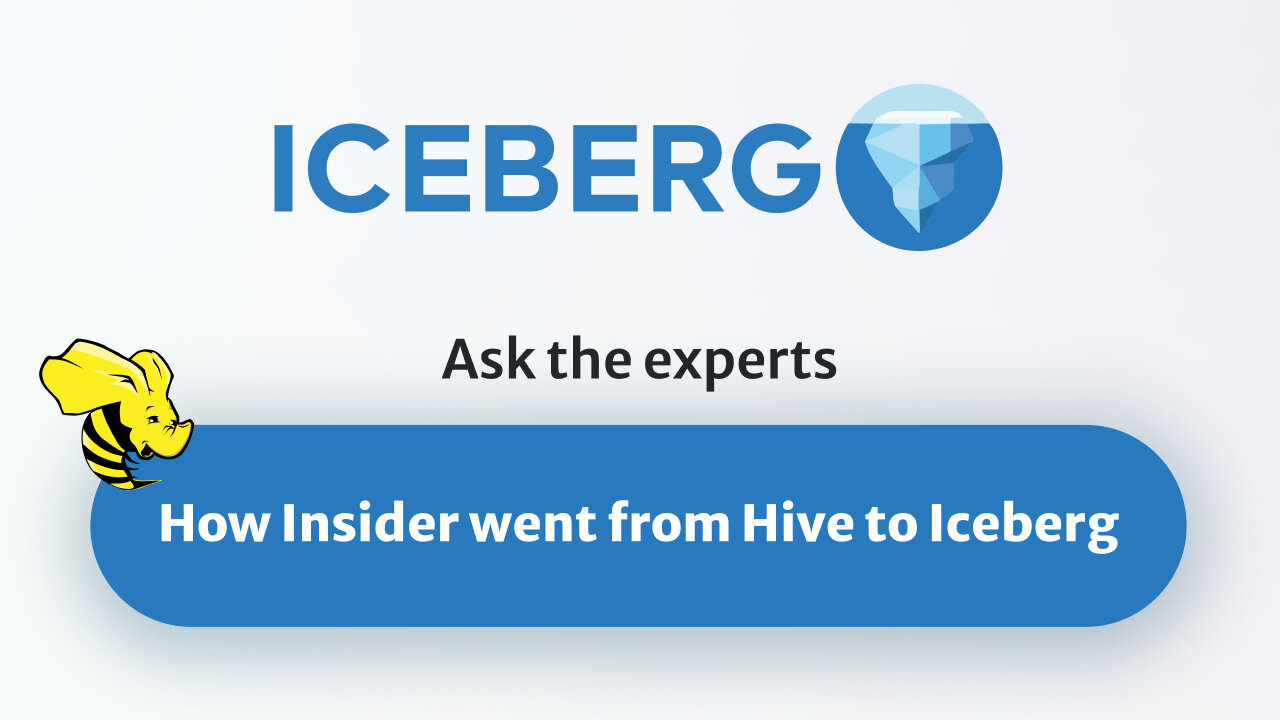 How Insider went from Hive to Iceberg