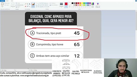 Enquete 2 opções 60% erro Concreto resiste mais tração que compressão Eng Estrutural