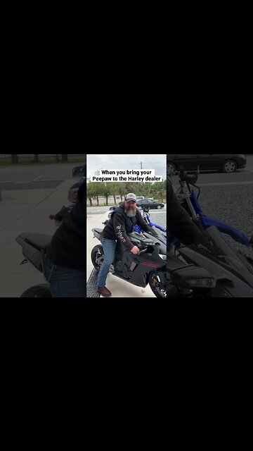 When you bring your peepaw to the Harley shop #harleydavidson #motorcycle #cbr1000rr