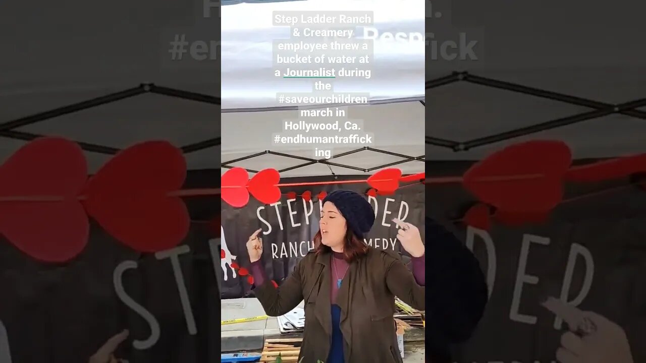 Farmers Market employee throws a bucket at a journalist