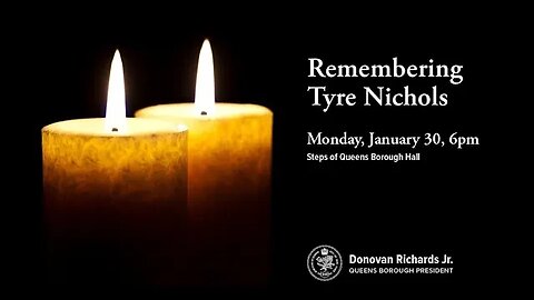 The #JusticeforTyreNichols #JusticeForTyre #TyreNichols Vigil outside Queens Borough Hall. 1/30/23