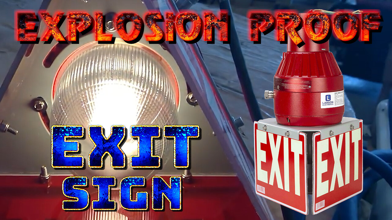 Red Explosion Proof Compact Fluorescent Exit Sign