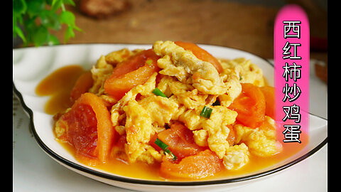 Chinese food - Homemade scrambled eggs with tomatoes