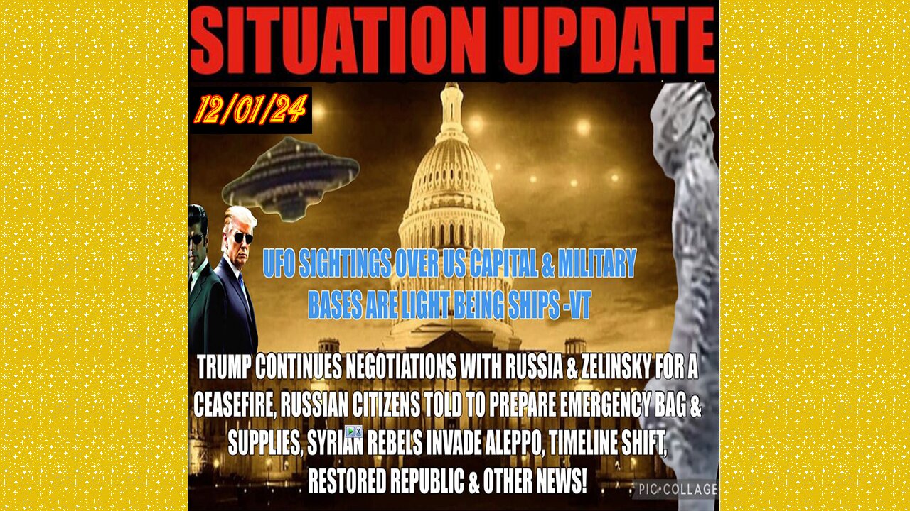 SITUATION UPDATE 12/1/24 - No way out, Russia/Ukraine Negotiations,Allepo Invaded,Timelines,Vt Intel