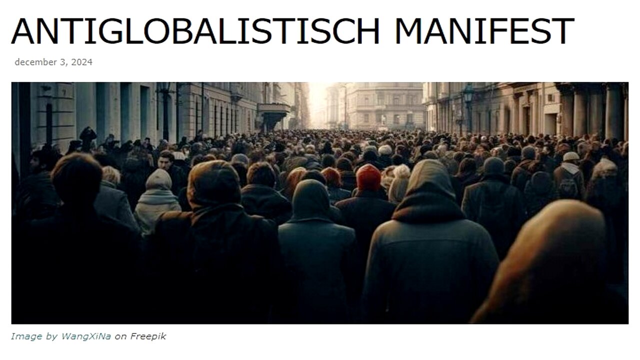 ANTIGLOBALISTISCH MANIFEST.