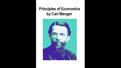 Principles of Economics by Carl Menger