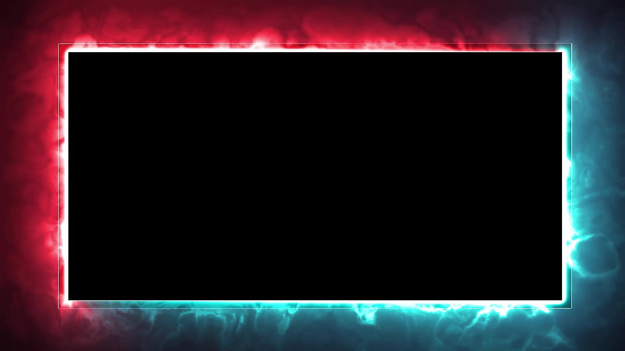 Neon Light Border | Frames Template Video | Glowing Frame Black Screen | Background Loop