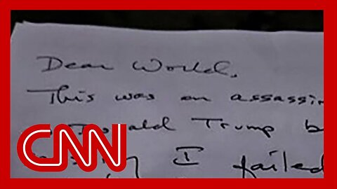 Filing: Suspect in assassination attempt against Trump left a letter detailing his plans