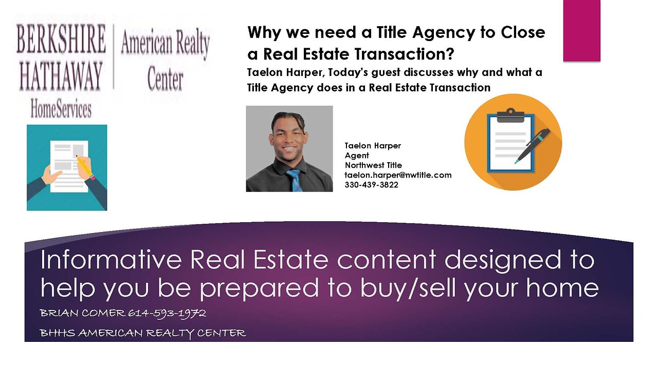 Why do we use a Title Agency to close a real estate transaction