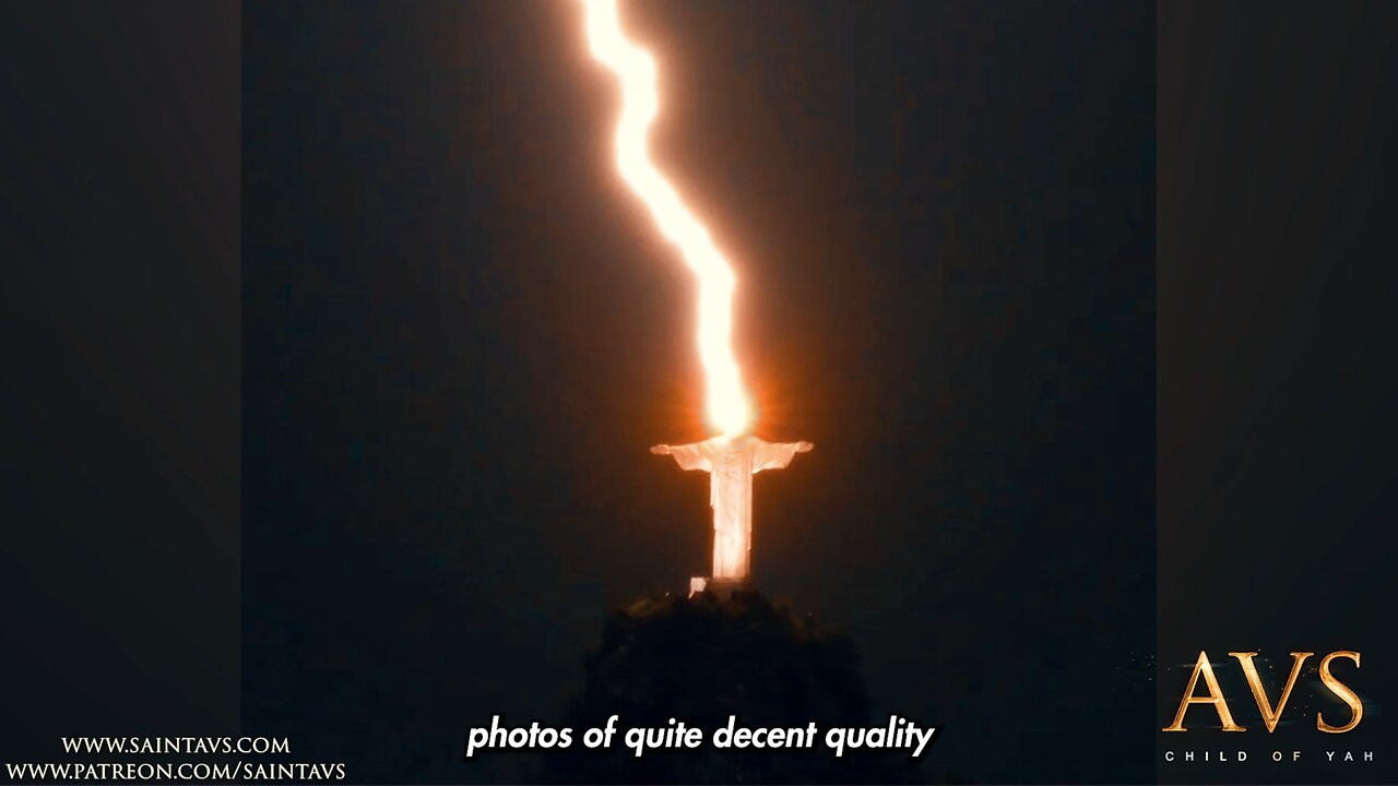 Lightning Strikes the Statue of Jesus in Brazil pt.1