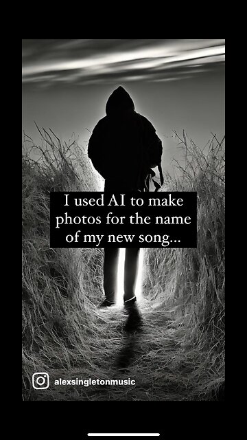 I used AI to create photos for the name of my song!