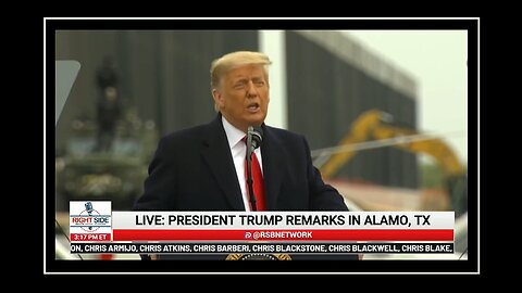 • Still President Trump Remarks in Alamo, TX at the 450th Mile of New Border Wall *1-12-2021