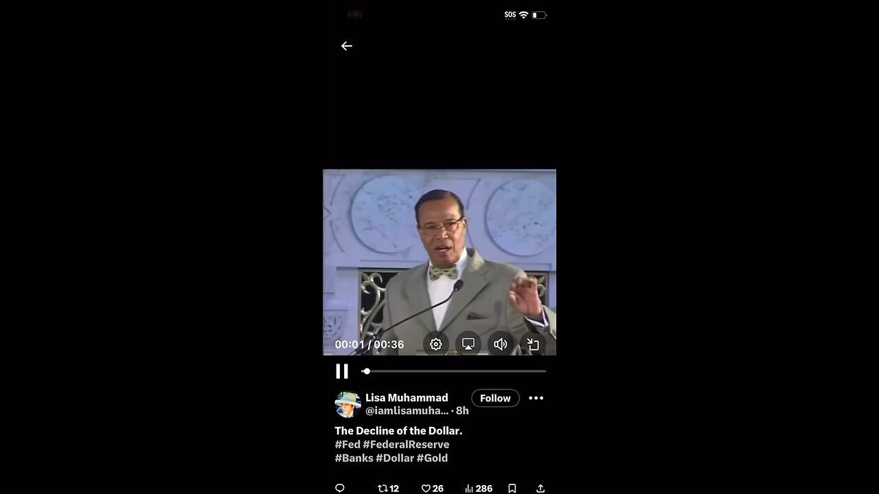 Even a fool like Farrakan knows the facts about the death of the deep state dollar!