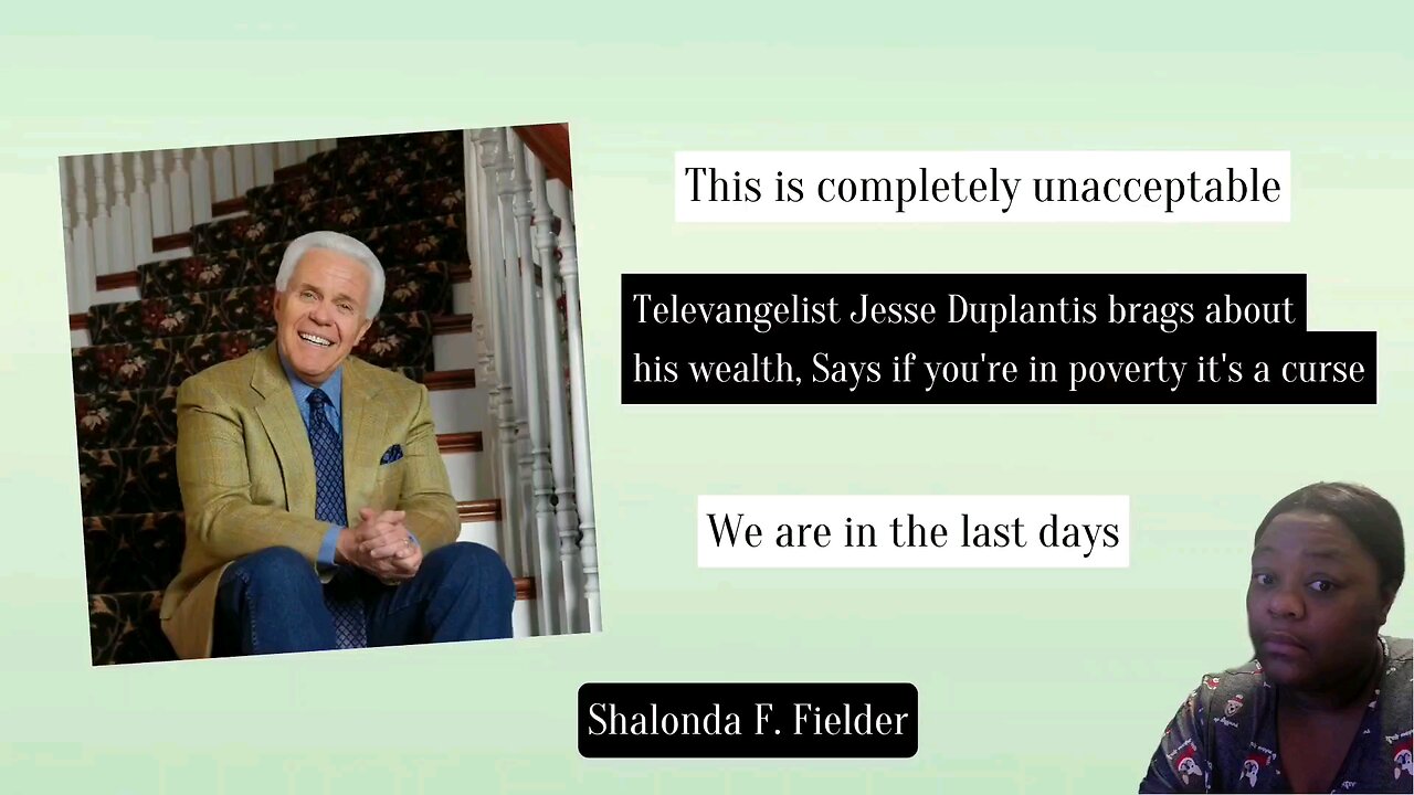 Televangelist Jesse Duplantis brags about his wealth, Says if you're in poverty it's a curse