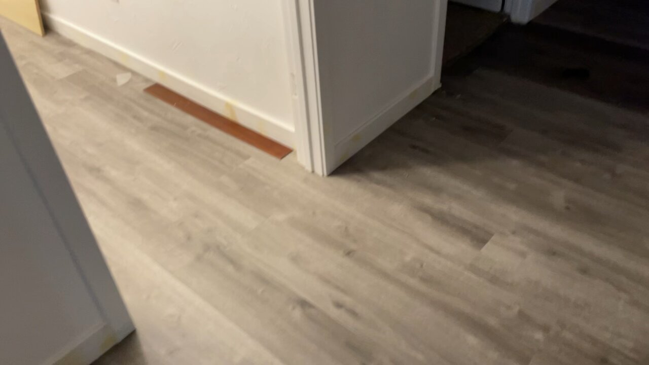Progress in the bathroom.