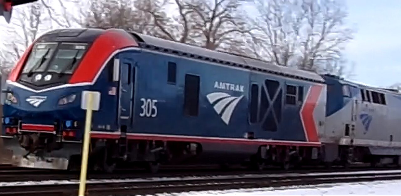 Amtrak Portage WI USA Feb 2023