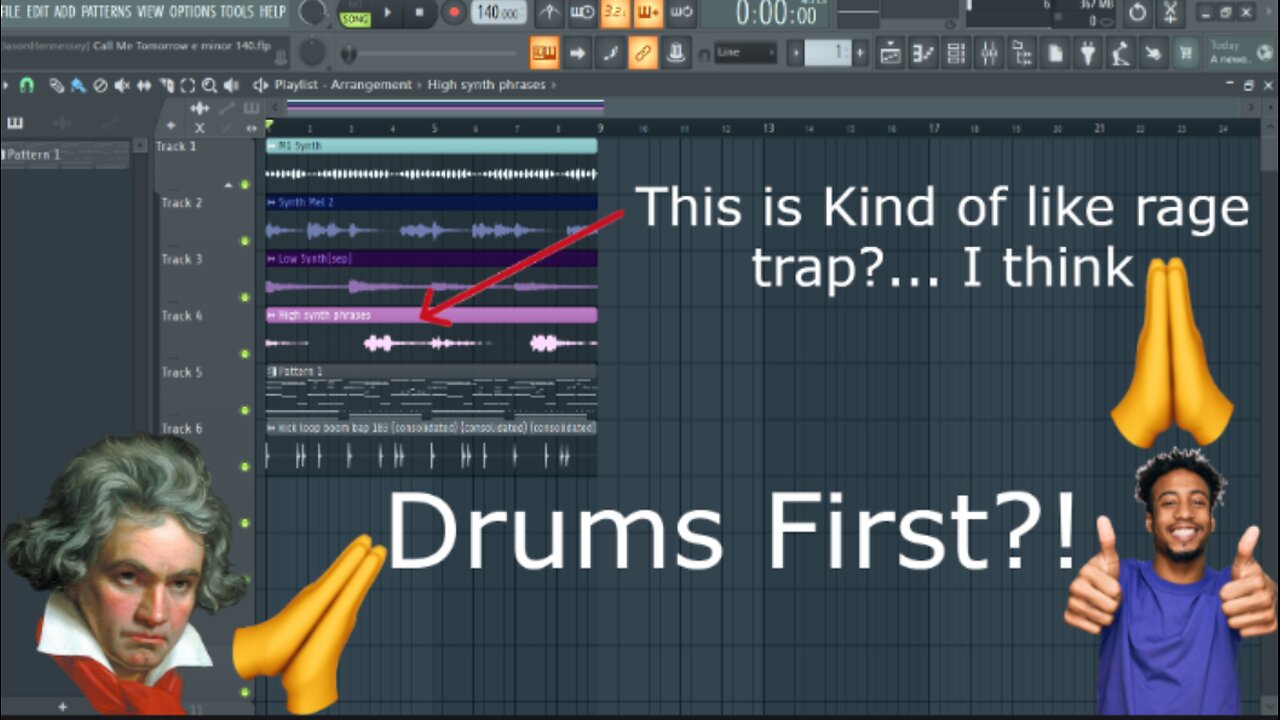 Rage Like Trap Beat- Starting with Drums First?! -FL Studio Tutorial-How to make Beats From scratch
