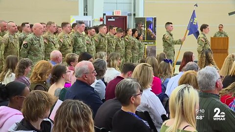 Bravo Company of Maryland National Guard deploys for Middle East